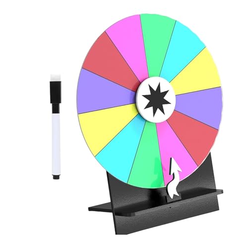 Xanorrg 1. Tabletop Prize Wheel Löschen Wiederverwendbares Fortunes Spinner Draws Rotierendes Spiel Für Partys Klassenzimmer Aktivitäten Preis Spiel Lucky Draws von Xanorrg