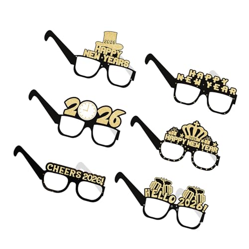 Xanorrg 6PCS Trendy 2026 Party Eyewear Paper Design Kompakte Tragbare Stile Für Neujahrstänze Und Nachtversammlungen Neujahr Kostümzubehör Xanorrg 6PCS Trendy 2026 Party Eyewear Paper Design Kompakte Tragbare Stile Für Neujahrstänze Und Nachtversammlungen Neujahr Kostümzubehör von Xanorrg