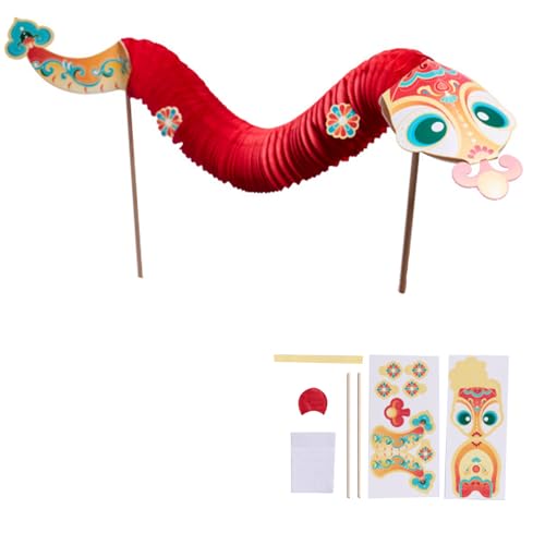 Xanorrg Chinese Snake Dance Assembly Toy Set Handgefertigtes Schlangenpapier Puppenspiel Für Kinder Kinder Erwachsene School Kindergarten Handgefertigt von Xanorrg