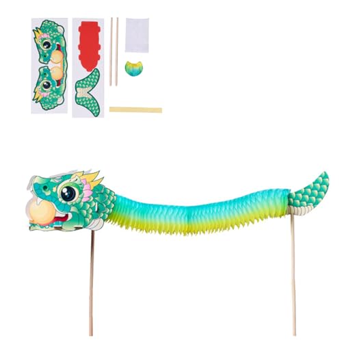 Xanorrg Chinese Snake Dance Assembly Toy Set Handgefertigtes Schlangenpapier Puppenspiel Für Kinder Kinder Erwachsene School Kindergarten Handgefertigt von Xanorrg