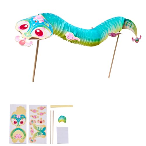 Xanorrg Chinese Snake Dance Assembly Toy Set Handgefertigtes Schlangenpapier Puppenspiel Für Kinder Kinder Erwachsene School Kindergarten Handgefertigt Xanorrg Chinese Snake Dance Assembly Toy Set Handgefertigtes Schlangenpapier Puppenspiel Für Kinder Kinder Erwachsene School Kindergarten Handgefertigt von Xanorrg