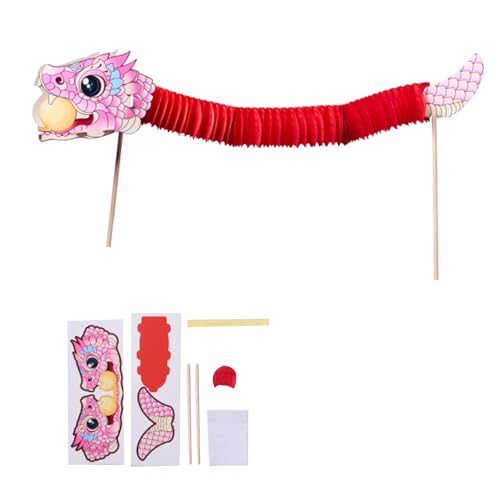 Xanorrg Chinese Snake Dance Assembly Toy Set Handgefertigtes Schlangenpapier Puppenspiel Für Kinder Kinder Erwachsene School Kindergarten Handgefertigt von Xanorrg