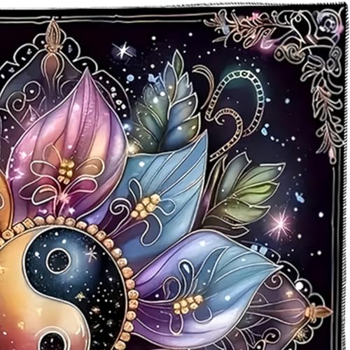 Xanorrg Divinationen Tischdecke Blumenscheibe Astrologie Tarotkarte Tischdecke Altars Stoff Givinationen Brettspiel Accessoire Altäre Tarotkarten Tuch von Xanorrg