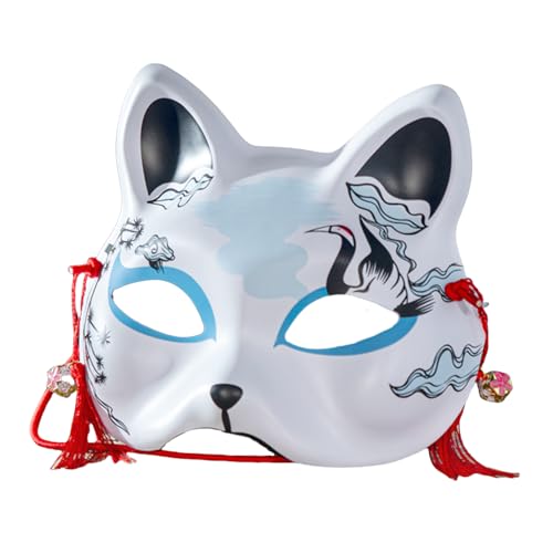 Xanorrg Handgemalte Füchse Maske Halloween Maskerade Dekoration Halloween Kostümzubehör Für Männer Frauen Erwachsener Cosplay von Xanorrg