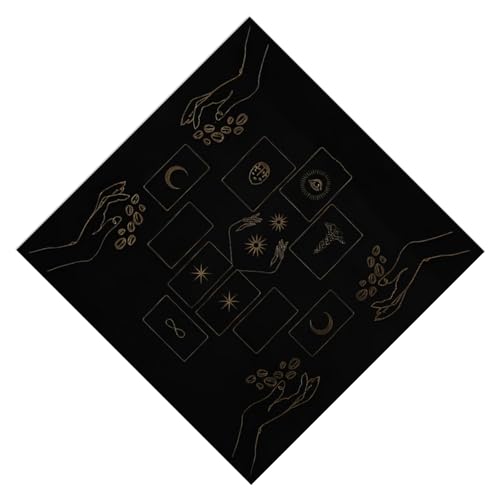Xanorrg Tarots Tischdecke Multifunktionsdivinationen Tischtuch 50x50/60x60/75x75cm Brettspiel Oracles Kartenpolster Spiel Matte Tellentabelle Tischtuch von Xanorrg