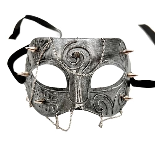 Xanorrg Unisex Gezackte Masquerade Cosplay Sterevunk Halbgesicht Für Carnivals Halloween Dress Up Party Geschenke Steampunk Mardi Gras von Xanorrg