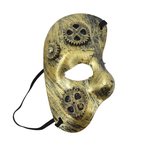 Xanorrg Unisex Gezackte Masquerade Cosplay Sterevunk Halbgesicht Für Carnivals Halloween Dress Up Party Geschenke Steampunk Mardi Gras von Xanorrg