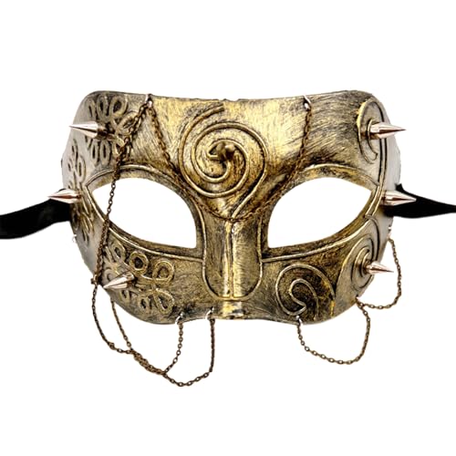 Xanorrg Unisex Gezackte Masquerade Cosplay Sterevunk Halbgesicht Für Carnivals Halloween Dress Up Party Geschenke Steampunk Mardi Gras von Xanorrg