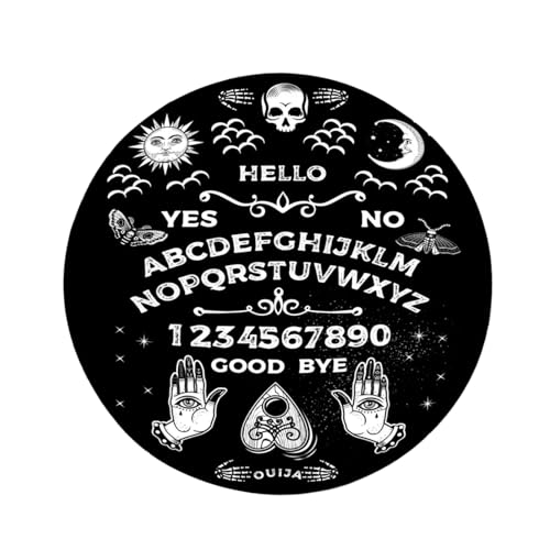 Xanorrg Wechselkreismat Maus Pad Schädel Sonnenmond Gummi Tischdecke Schreibtisch Dekoration Tarotkartenkissen Für Party Brettspiel Astrologie Pendel Matte von Xanorrg