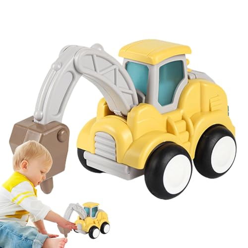 Baggerspielzeug für Jungen, Spielzeugfahrzeug für Kinder | Inertia Press And Go Spielzeugfahrzeuge,Realistisches technisches Kinderfahrzeug, tragbare Spielzeug-Straßenwalze zur Verbesserung der Feinmo von Xasbseulk
