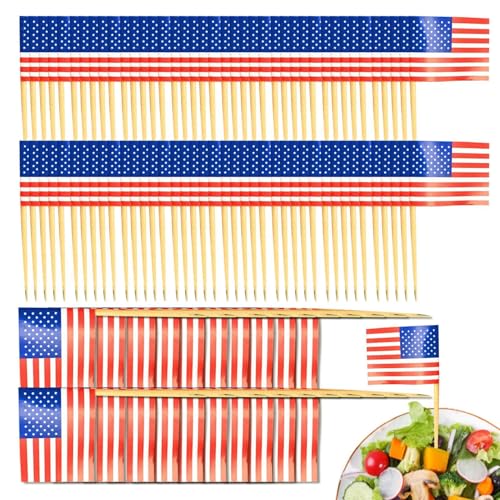 Flagge für Deutschland Cupcakes- 100pcs kleine Flaggen aus Deutschland | Cocktail -Stick -Flagge | Deutsche Holzcocktail -Picknicks | Stellvertretende Abteilungsflaggen für Feiertage von Xasbseulk