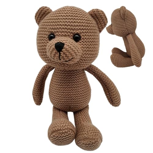 Gestrickte Bärenpuppe - Niedliche Häkelkarikatur Tierbaby Schlafspielzeug | Gestricktes Cartoonbärenspielzeug | Gestrickte Bärenpuppe aus PP-Baumwolle | Kaufigur für Schlafzimmer, Wohnzimmer, Sofa, Ba Gestrickte Bärenpuppe - Niedliche Häkelkarikatur Tierbaby Schlafspielzeug | Gestricktes Cartoonbärenspielzeug | Gestrickte Bärenpuppe aus PP-Baumwolle | Kaufigur für Schlafzimmer, Wohnzimmer, Sofa, Ba von Xasbseulk
