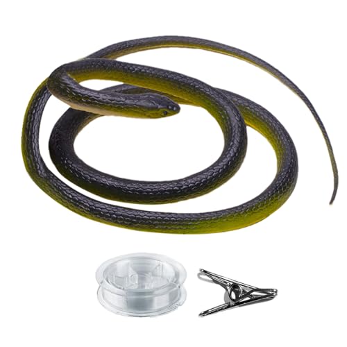 Schlangenstreich mit Schnur | Gummi-Schlangenstreich-Requisite mit Clip für Outdoor-Golf-Spaß | Realistische Schlange an einer Schnur für neckende Freunde, Gag-Witze, Party-Tricks und lustige von Xasbseulk