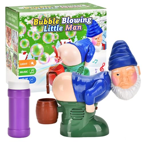 Xasbseulk Blasen-Pups-Staubsauger,Gartenzwerge Elektrischer Blasgenerator Mit Blinklichtern Und Musik - Automatisches Spielzeug Für Kinder 3-6 Jahre Für Schlafzimmer Picknick Festival Party Hochzeit von Xasbseulk
