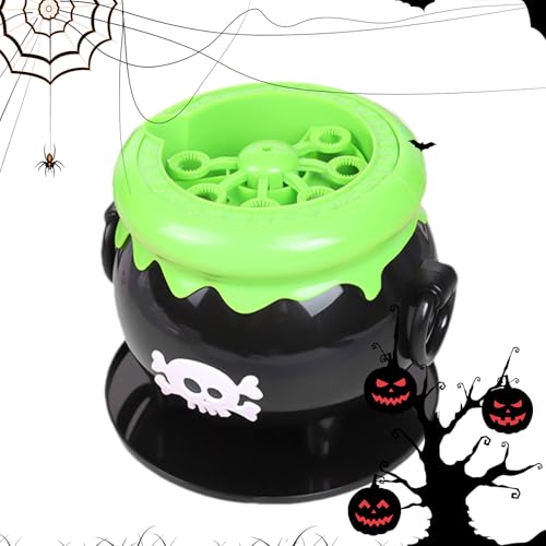 Xasbseulk Blasenmaschine,Leuchtender Hexenkessel Blasmaschine Spielzeug | Automatische Musik Blasenmaschine Für Kinder Halloween Ostern Weihnachten Garten Strandfeste von Xasbseulk