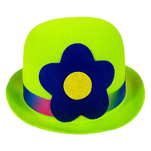 Xasbseulk Clown Hut Flat Top Clown Hut mit Blume Multifunktional Kreative Narren Zubehör für Outdoor Kostüm Versammlung Festival Cosplay Xasbseulk Clown Hut Flat Top Clown Hut mit Blume Multifunktional Kreative Narren Zubehör für Outdoor Kostüm Versammlung Festival Cosplay von Xasbseulk