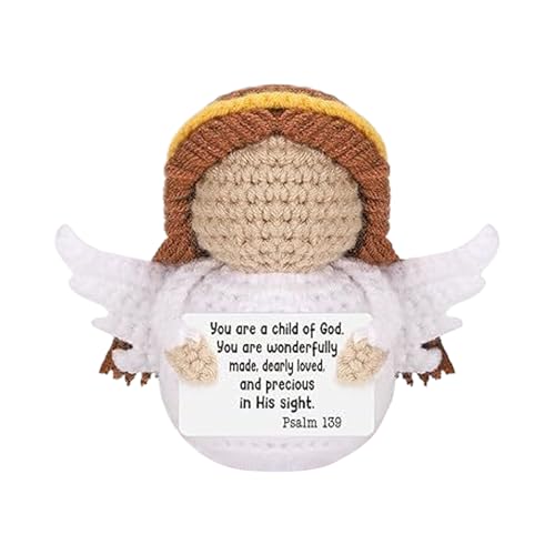 Xasbseulk Häkelpuppe - Engel Als Inspirationsquelle - Süße Motivations-Häkelpuppe Für Schreibtisch, Kinder, Erwachsene & Geburtstage Geschenk von Xasbseulk
