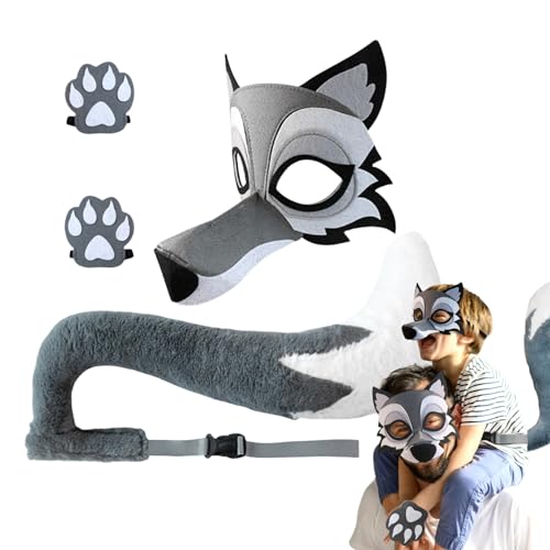 Xasbseulk Wolf Dress -up Set, Rollenspielkostüm,Lustige Cosplay -Outfits | Simulationspartys liefert, atmungsaktives Cosplay -Zubehör für die Bühnenperformance Xasbseulk Wolf Dress -up Set, Rollenspielkostüm,Lustige Cosplay -Outfits | Simulationspartys liefert, atmungsaktives Cosplay -Zubehör für die Bühnenperformance von Xasbseulk