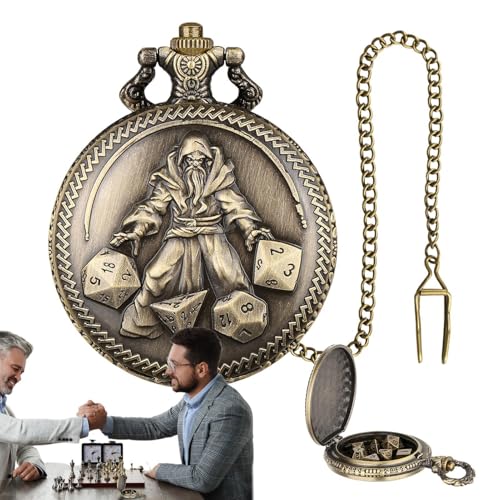 Xasbseulk Würfelset – 7 x Taschenuhr-Würfel-Set, polyedrisch, Starter-Set, Rollenspiel-Brettspiel-Zubehör, Reisespielzeug von Xasbseulk