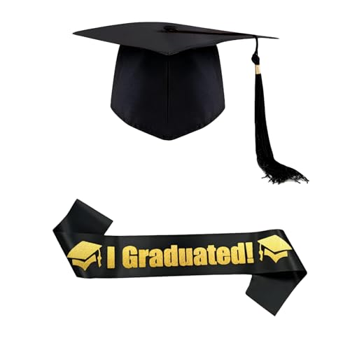 Xbessc Bachelor Hut Schärpe Doktorhut Schwarz Abschluss Hut mit Quasten Bachelor Master Uni Akademiker Absolventenhut Graduation Cap für Abschlussfeiern Vom Studium Universität Hochschule Abitur Xbessc Bachelor Hut Schärpe Doktorhut Schwarz Abschluss Hut mit Quasten Bachelor Master Uni Akademiker Absolventenhut Graduation Cap für Abschlussfeiern Vom Studium Universität Hochschule Abitur von Xbessc
