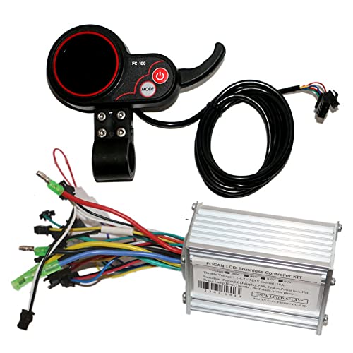 Xbsduih 36V 48V 52V 60V 350W 18A Brushless DC Motor Controller Ebike Controller FC100 LCD Display Tachometer von Xbsduih