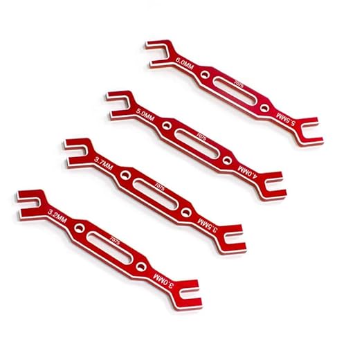 Xbsduih 4-Teiliger Schraubenschlüssel 3/3,2/3,5/3,7/4/5/5,5/6 mm Spannschlossmutter Kugelgelenk-Entferner Universalwerkzeug für RC-Auto-Drohnen-Boot-Rote Teile Xbsduih 4-Teiliger Schraubenschlüssel 3/3,2/3,5/3,7/4/5/5,5/6 mm Spannschlossmutter Kugelgelenk-Entferner Universalwerkzeug für RC-Auto-Drohnen-Boot-Rote Teile von Xbsduih