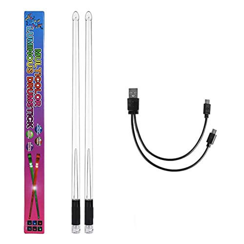 Xbsduih Drumsticks mit LED Emission 15 Farbstufen USB wiederaufladbar + Elektronische Drumsticks mit Leistungsschalter auf der Bühne Xbsduih Drumsticks mit LED Emission 15 Farbstufen USB wiederaufladbar + Elektronische Drumsticks mit Leistungsschalter auf der Bühne von Xbsduih