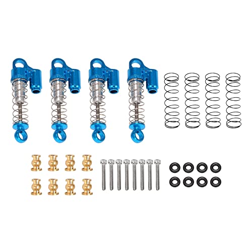 Xbsduih für Axial SCX24 90081 1/24 RC Crawler Auto Upgrade Teile Metall StoßDäMpfer DäMpfer ZubehöR, Blau von Xbsduih