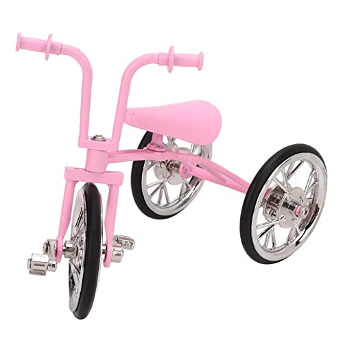 Xcello Spielzeug-Dreirad-Modell Im Rosa Look, Simuliertes Design, Dreirad-Ornament, Verschleißfeste Legierung, DIY-Spielzeug-Dreirad-Ornament Zum Sammeln von Xcello