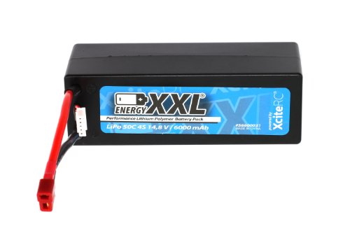 XciteRC 56600031 - Energy XXL Performance Lipo Batterie Pack 50C 4S - Hardcase und T-Anschlußstecker, 14.8 V, 6000 mAh von XciteRC