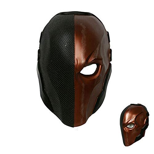 Xcoser Halloween Helm Spiel Arkham Cosplay Kostüm Harz Maske für Herren Kleidung Merchandise Zubehör (Black Orange) von Xcoser