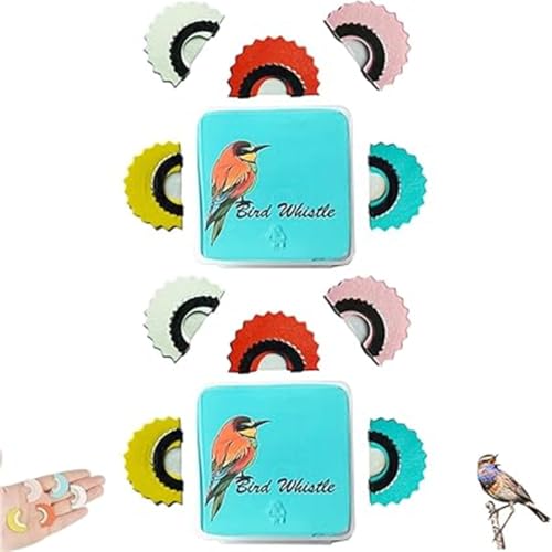 Bird Attracting Chirping Toy – Bird Whistle Toys, Creative Fun bird Call Whistle,Magic Bird Whistle for Adults, Oral Stunts Tricks, 5 Colors Warbling Bird Call Whistle, Noisemaker Toys (2 Pcs) von Xebular