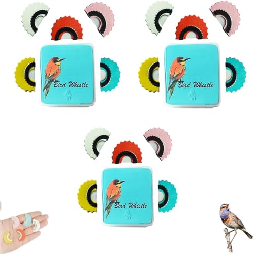 Bird Attracting Chirping Toy – Bird Whistle Toys, Creative Fun bird Call Whistle,Magic Bird Whistle for Adults, Oral Stunts Tricks, 5 Colors Warbling Bird Call Whistle, Noisemaker Toys (3 Pcs) von Xebular