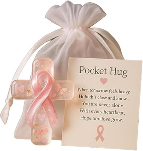 Xebular Breast Cancer Awareness Pocket Hug – Pink Ribbon Pocket Hug, Relieve Treatment Pressure and Inspire Patients Overcome Illness, Sympathy Gift with Healing Symbolism (Style B) von Xebular