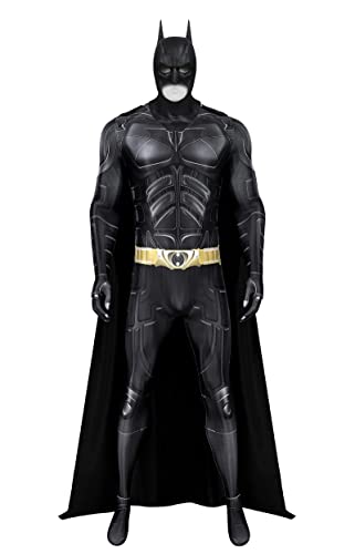 XehCaol Batman Kostüme für Erwachsene, Batman-Kostüm, für Erwachsene, Cape Super Helden, Maske Halloween Requisiten (Bat Kostüm, 2XL) von XehCaol