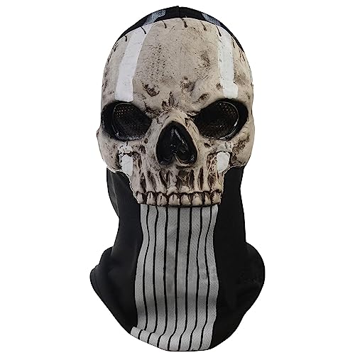 XehCaol Call of Duty Ghost Maske，Skelett Skull Maske COD Motorrad Sturmhaube Totenkopf S kimaske Halloween C osplay Männer Herren Mütze (plus long) von XehCaol