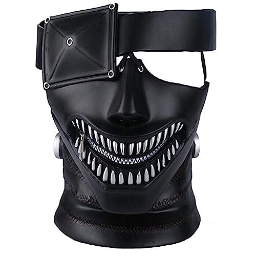 XehCaol Ghost of Tsushima Maske,Samurai Maske,Oni Mask Half Face Hannya Halloween Cosplay Props (style B) von XehCaol