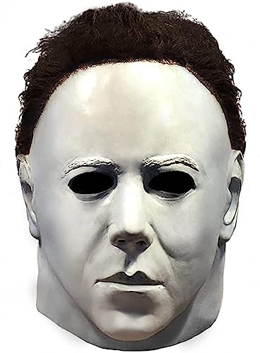 XehCaol Michael Myers Maske Kostüm Gruselige Horror Halloween Karneval Maske Herren Cosplay Props (white face) von XehCaol