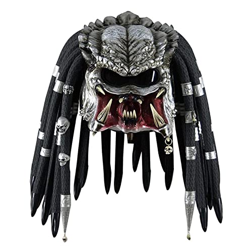 XehCaol Predator Helm Maske Alien Kostüm Herren Halloween Hunter Cosplay Props Figur Zubehör (black) von XehCaol