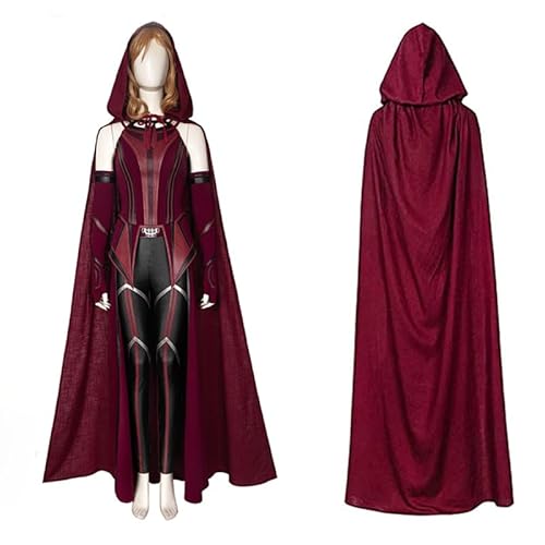 XehCaol Scarlet Witch Kostüm，Wanda Maximoff Kostüm mit Krone Halloween Kostüm Requisiten Cosplay Damen,Umhang Tops Hose Kopfschmuck Anzug (Maximoff Anzug, M) von XehCaol