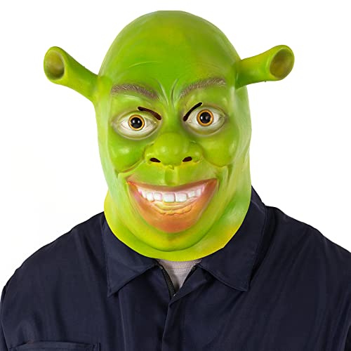 XehCaol Shrek Maske Esel Maske Kostüm,Tiermaske,Lustige Masken Maske Kostüm Halloween Cosplay Props für Erwachsene (shrek) von XehCaol