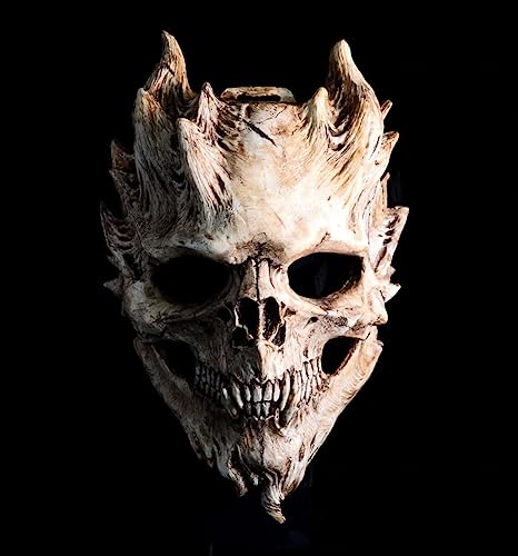 XehCaol Skull Mask,Vollkopf Totenkopf Maske,Skelett Ghost Schädel Maske für Halloween Horror Kostüm Cosplay Props (latex skull) von XehCaol