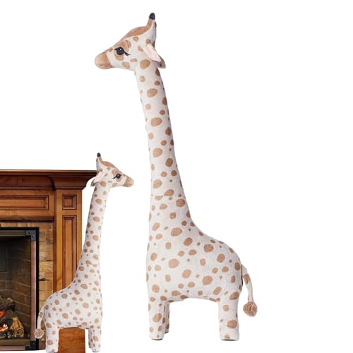 Xeihuul Giraffen Kuscheltieren - Braunes Grasland-Giraffe-Stofftier, Süßes Kuscheltier Geburtstagsgeschenk, Familiendekoration, Starke Nähte von Xeihuul
