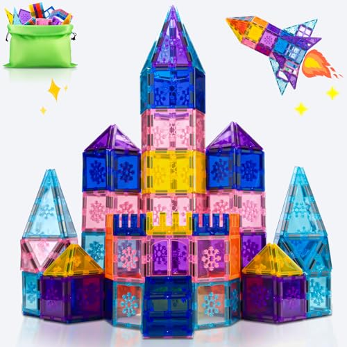 Xekel Magnetische Bausteine 40 Teiles- 3D Magnetbausteine STEM & Montessori Magnetspiel mit Starker Magnetkraft – Robustes Kreatives Magnetspielzeug für Kinder ab 3 Jahren von Xekel