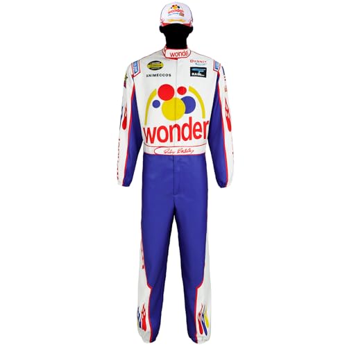Xelyelmo Ricky Bobby Herrenkostüm Talladega Nights Overall, Wunderbrot-Kostüm, Cosplay, Party (Z3890WH, L) von Xelyelmo