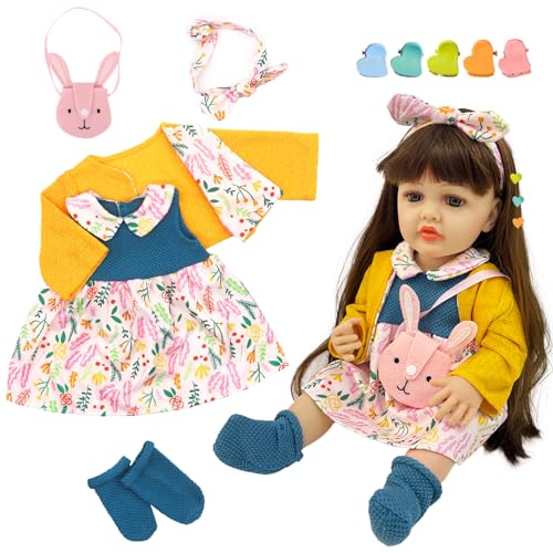 10 Stück mit Babypuppenkleidung, 50,8 cm Lange Babypuppenkleidung, Babypuppenkleidung für Mädchen/Jungen, 50,8–55,9 cm Lange Babypuppen-Outfits mit Kleid, Mantel, Socken, Tasche, Stirnband, Haarnadel 10 Stück mit Babypuppenkleidung, 50,8 cm Lange Babypuppenkleidung, Babypuppenkleidung für Mädchen/Jungen, 50,8–55,9 cm Lange Babypuppen-Outfits mit Kleid, Mantel, Socken, Tasche, Stirnband, Haarnadel von Xerteam