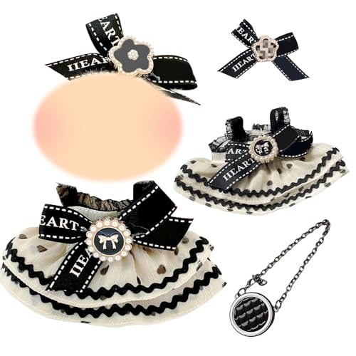 Xerteam 3 Stück Puppenkleidung für 17 cm Puppen, 17 cm Plüschpuppenkleidung, Elegantes schwarzes Kleid Schleife Blumenhaarnadel Schwarze Runde Tasche, 17cm Puppen Outfit Zubehör Sets, Ohne Puppe Xerteam 3 Stück Puppenkleidung für 17 cm Puppen, 17 cm Plüschpuppenkleidung, Elegantes schwarzes Kleid Schleife Blumenhaarnadel Schwarze Runde Tasche, 17cm Puppen Outfit Zubehör Sets, Ohne Puppe von Xerteam