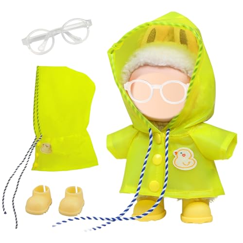 Kleidung für Puppe 17cm Plüsch Puppenkleidung, 17 cm Mini Plüsch Puppen Plüschpuppe Kleidung mit Gelber Entenregenmantel Transparente Brille Gelbe Schuhe, 17 cm Puppenkleidung Zubehör für Kleidung Kleidung für Puppe 17cm Plüsch Puppenkleidung, 17 cm Mini Plüsch Puppen Plüschpuppe Kleidung mit Gelber Entenregenmantel Transparente Brille Gelbe Schuhe, 17 cm Puppenkleidung Zubehör für Kleidung von Xerteam