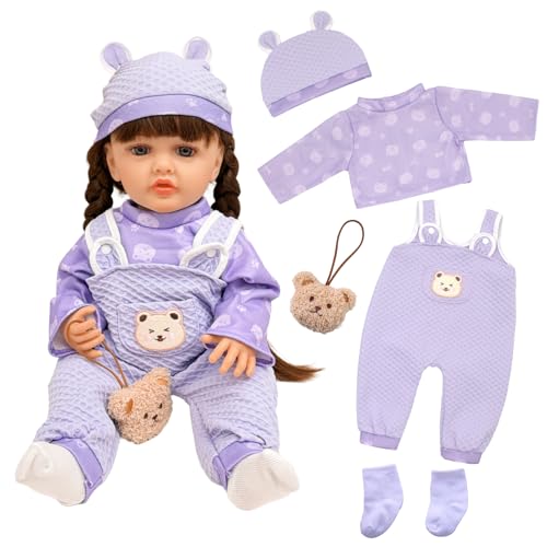 20-22 Inch doll Clothes,Purple doll Outfits 43 cm Babykleidung 2 von Xerteam