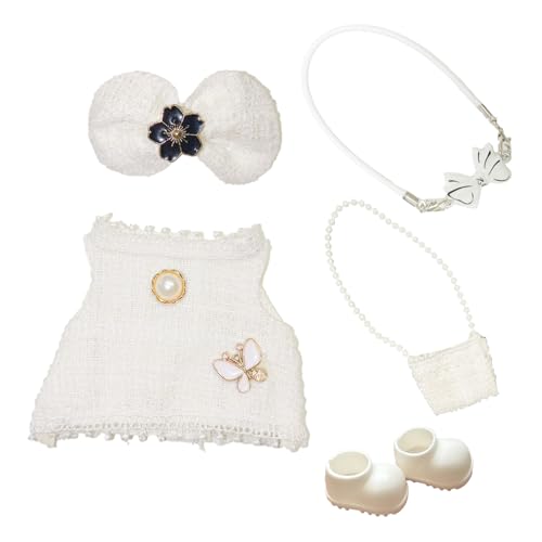 17cm Puppenkleidung, Klassische Plüsch PuppenKleidung für 17cm Puppen 1 Klassischen Weißen Quastenkleid+1 Haarnadel mit Schleife+1 Beutel+1 Hänger für Mädchen Geburtstagsgeschenk Keine Puppe (Weiß) 17cm Puppenkleidung, Klassische Plüsch PuppenKleidung für 17cm Puppen 1 Klassischen Weißen Quastenkleid+1 Haarnadel mit Schleife+1 Beutel+1 Hänger für Mädchen Geburtstagsgeschenk Keine Puppe (Weiß) von Xerteam
